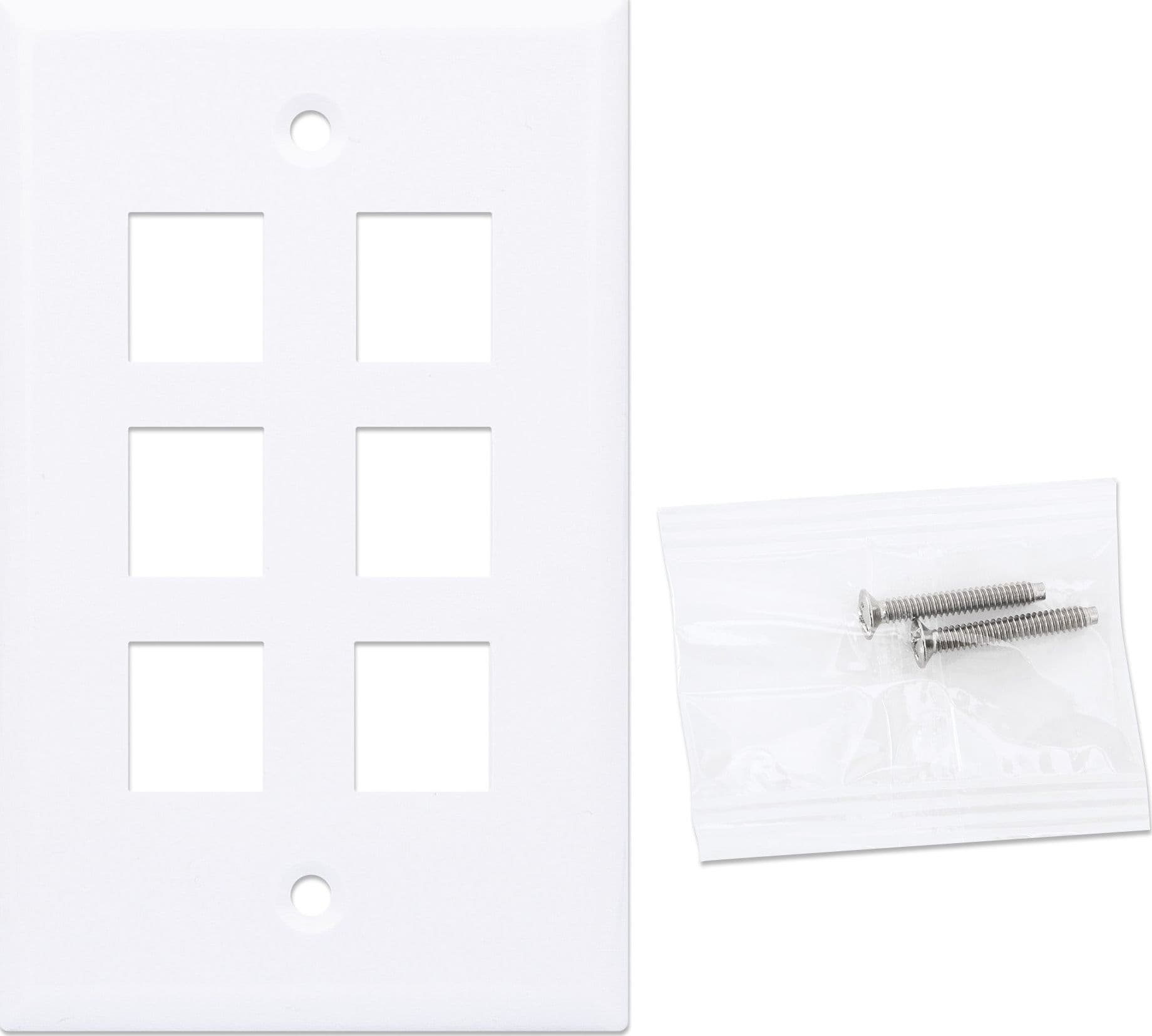 Placca Porta Frutti 6 Posti Mod.503 Bianco in Placche combinate interruttori e prese Scontolo.net - Potenza, commercioVirtuoso.it