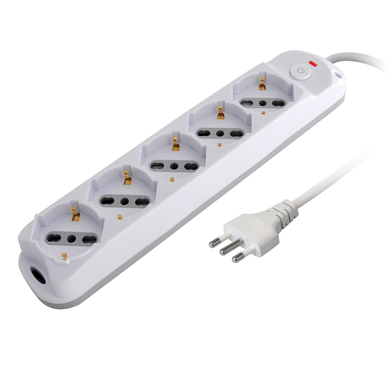 Presa Multipla a 5 Posti Italiana Bipasso/Schuko Spina 10A in Multiprese Scontolo.net - Potenza, commercioVirtuoso.it