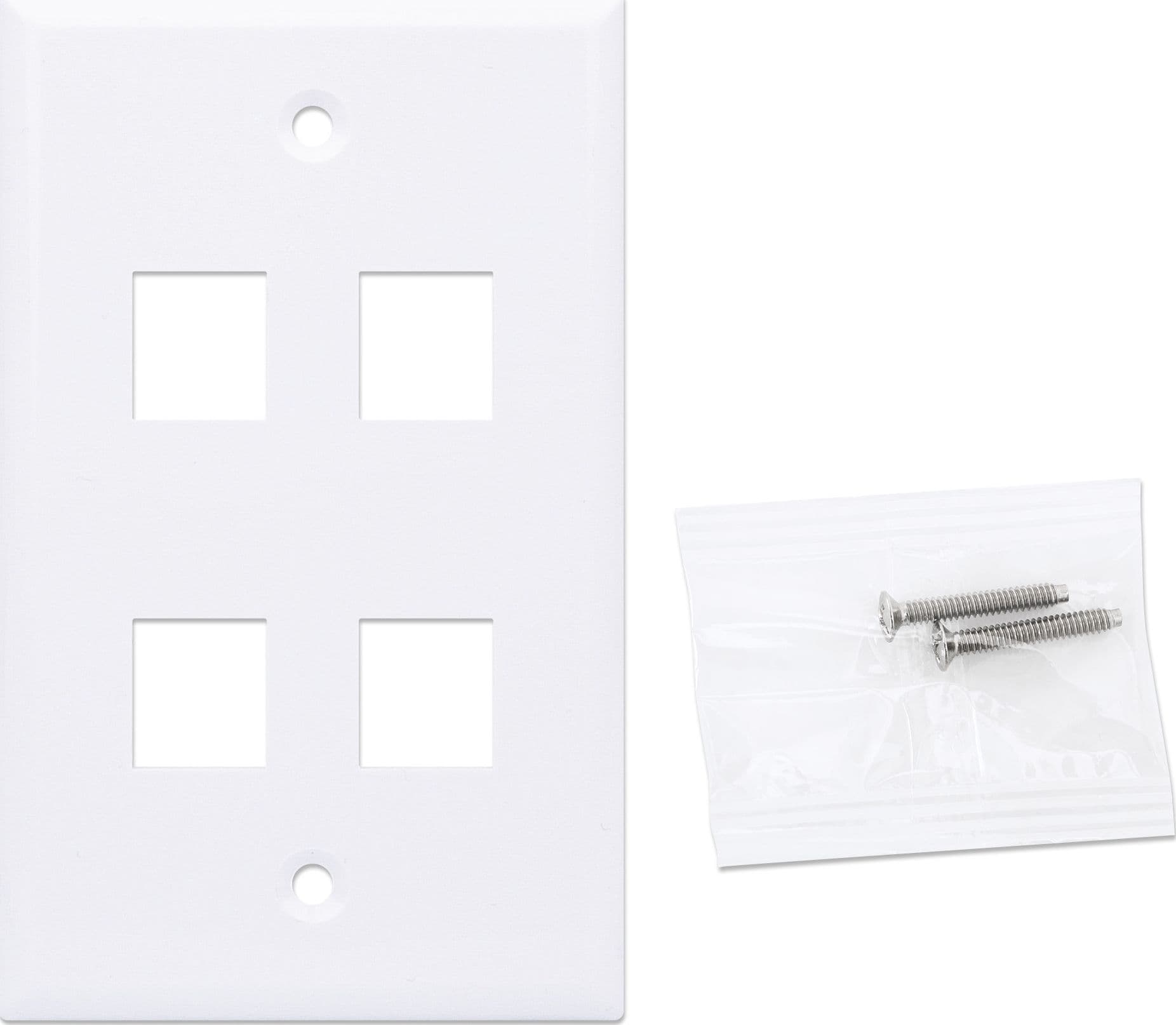 Placca Porta Frutti 4 Posti Mod.503 Bianco in Placche combinate interruttori e prese Scontolo.net - Potenza, commercioVirtuoso.it