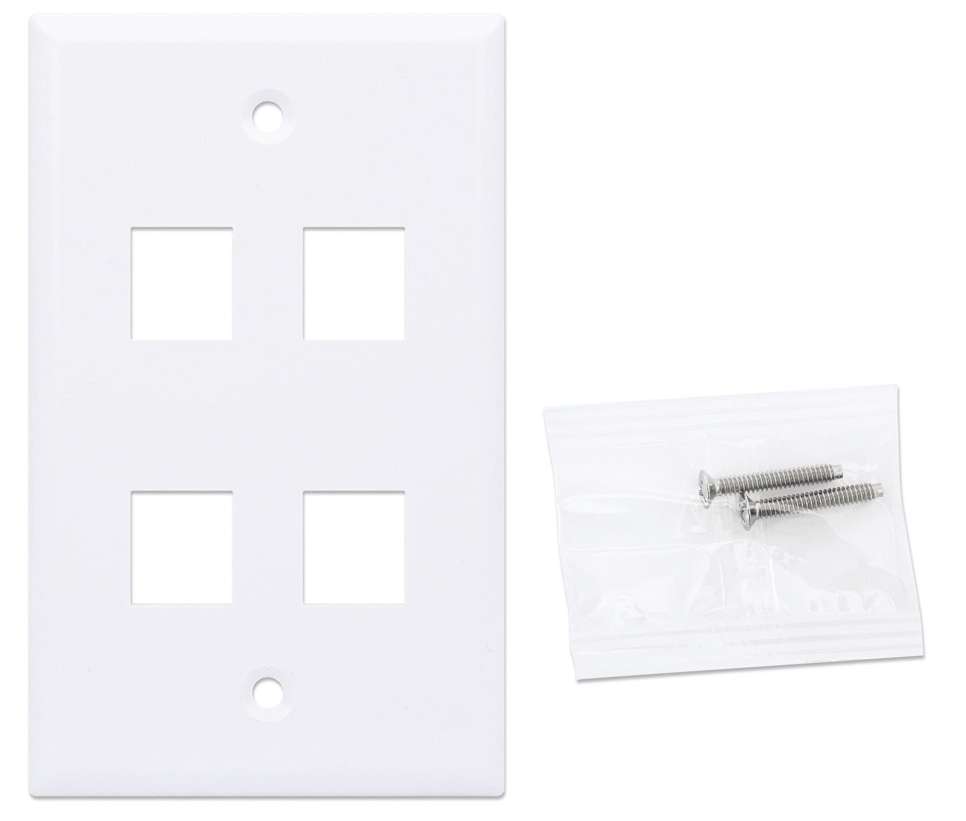 Placca Porta Frutti 4 Posti Mod.503 Bianco in Placche combinate interruttori e prese Scontolo.net - Potenza, commercioVirtuoso.it