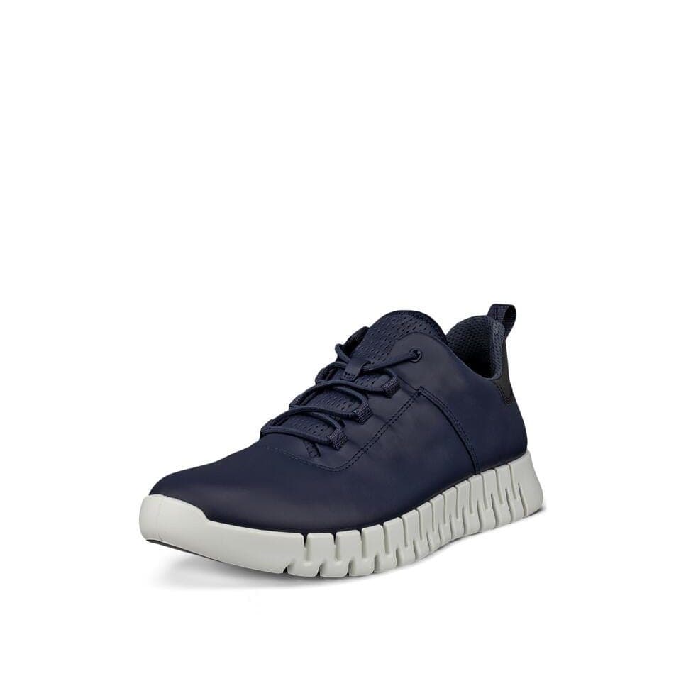 Ecco sneakers uomo Gruuv M in pelle blu in prodotto Teresi Calzature - Marsala, commercioVirtuoso.it