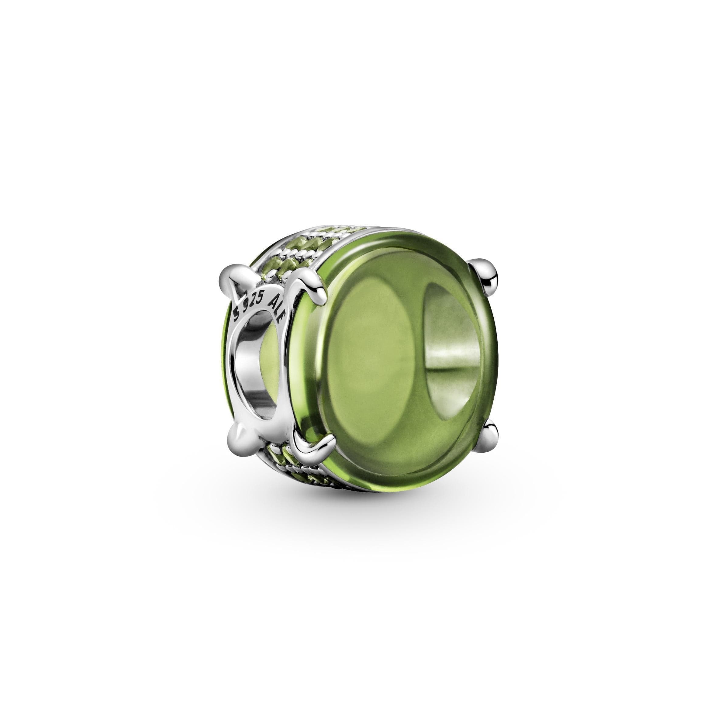 Pandora Charm con pietra cabochon ovale verde in Bead Charm Alba Gioielli - Casoria, commercioVirtuoso.it