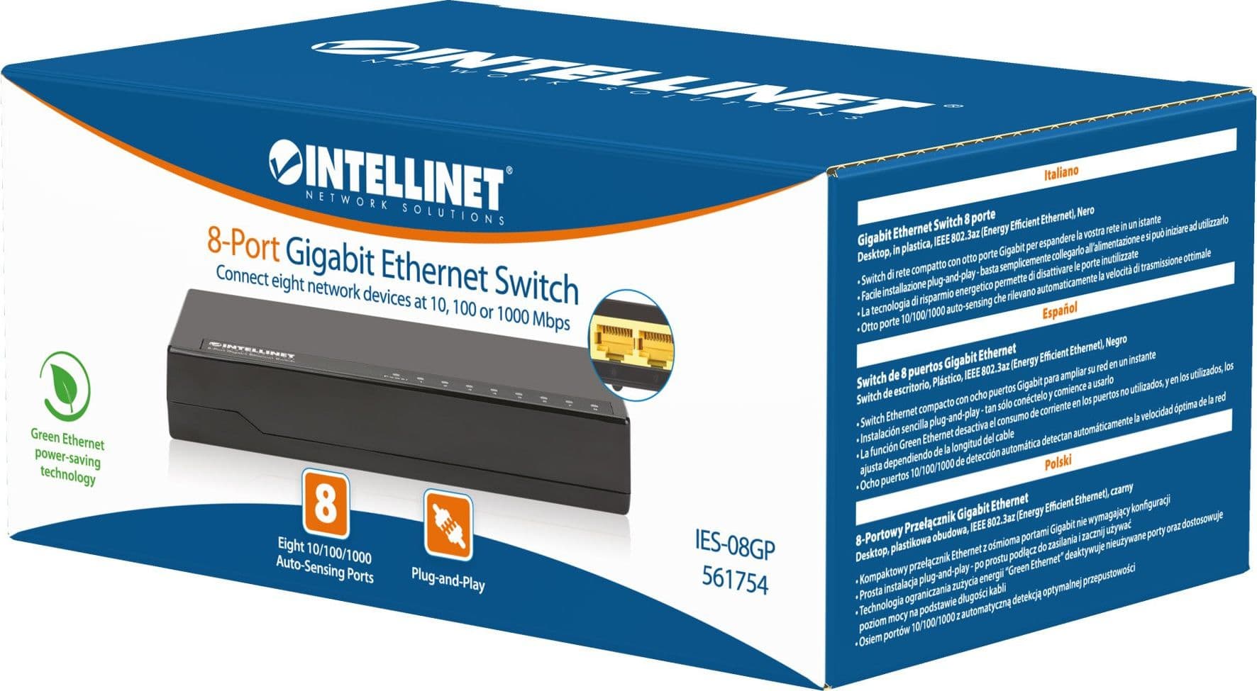 Gigabit Ethernet Switch 8 porte in  Scontolo.net - Potenza, commercioVirtuoso.it