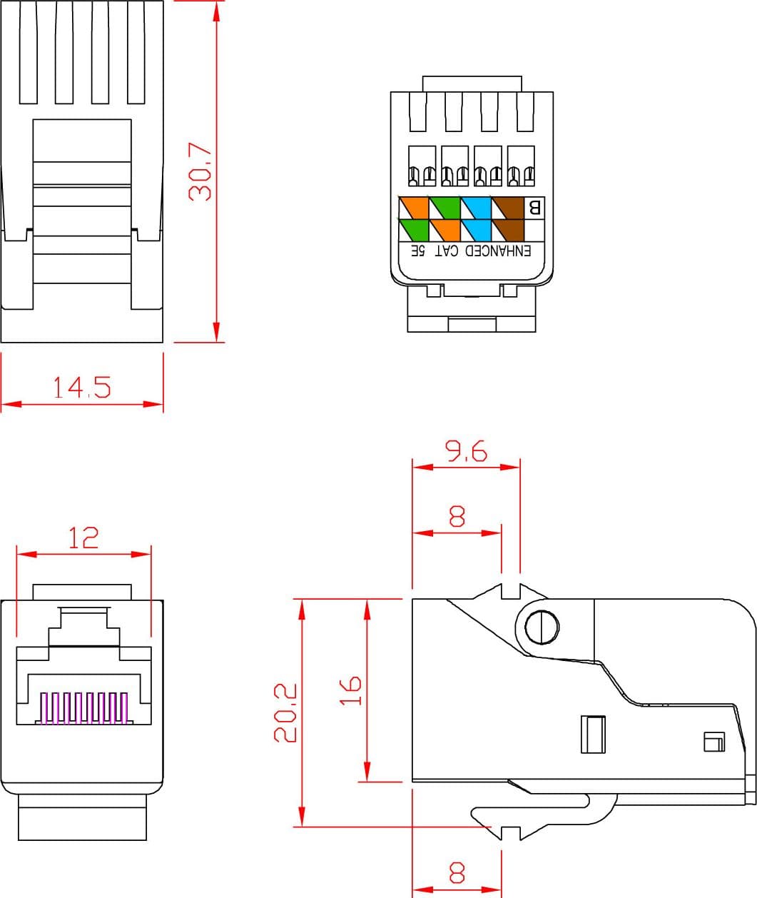 Frutto Keystone RJ45 UTP Cat.5E Tooless Bianco in Cavi Ethernet Scontolo.net - Potenza, commercioVirtuoso.it