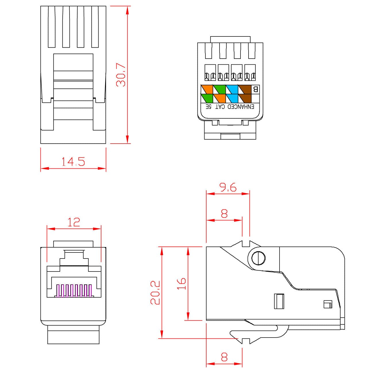Frutto Keystone RJ45 UTP Cat.5E Tooless Bianco in Cavi Ethernet Scontolo.net - Potenza, commercioVirtuoso.it