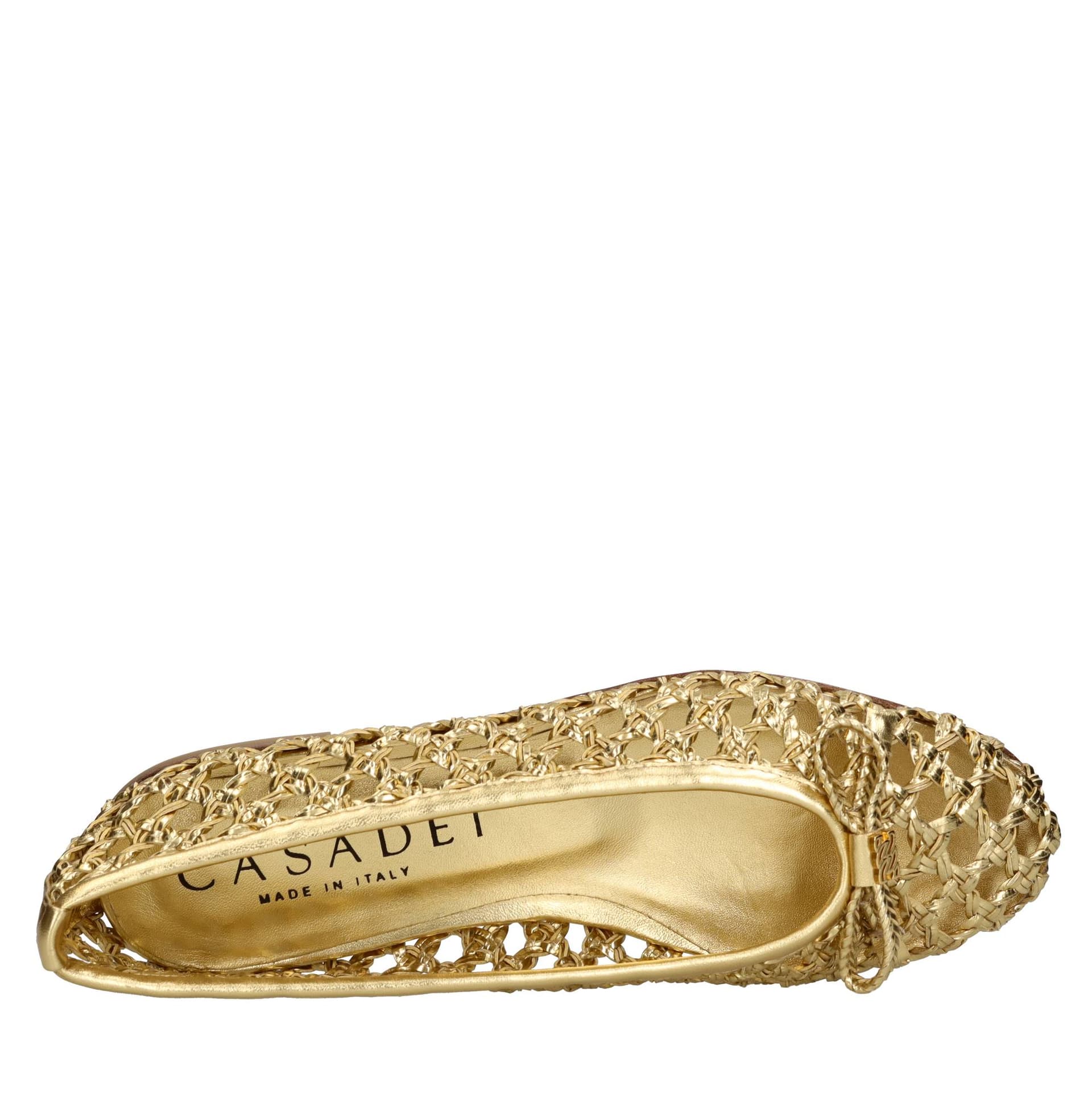 Casadei Scarpe basse Oro da donna in Scarpe col tacco Drestige - Casamassima, commercioVirtuoso.it