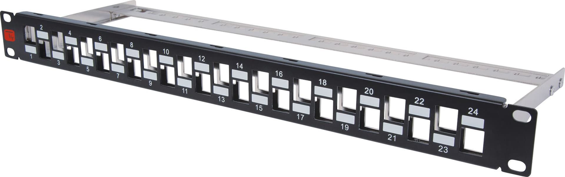 Pannello Patch Slim 1HE 24 Posti Keystone Senza Frutti Nero in Cavi Ethernet Scontolo.net - Potenza, commercioVirtuoso.it