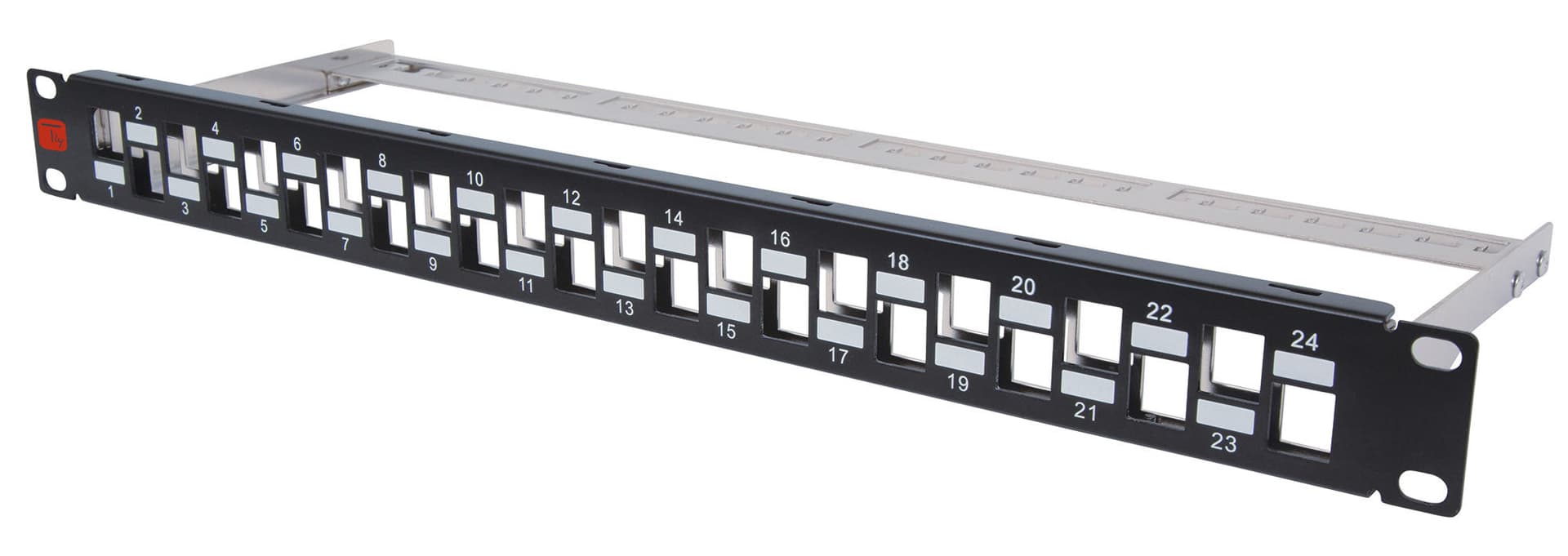 Pannello Patch Slim 1HE 24 Posti Keystone Senza Frutti Nero in Cavi Ethernet Scontolo.net - Potenza, commercioVirtuoso.it