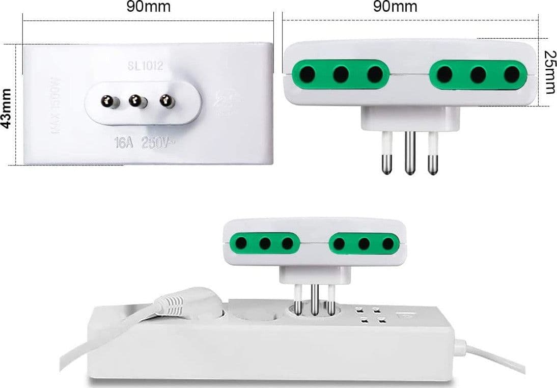 Adattatore Quadruplo Spina Piccola 10A Con 4 Prese Italiana 10A Bianco Extrastar XSL1012 in Multiprese Scontolo.net - Potenza, commercioVirtuoso.it