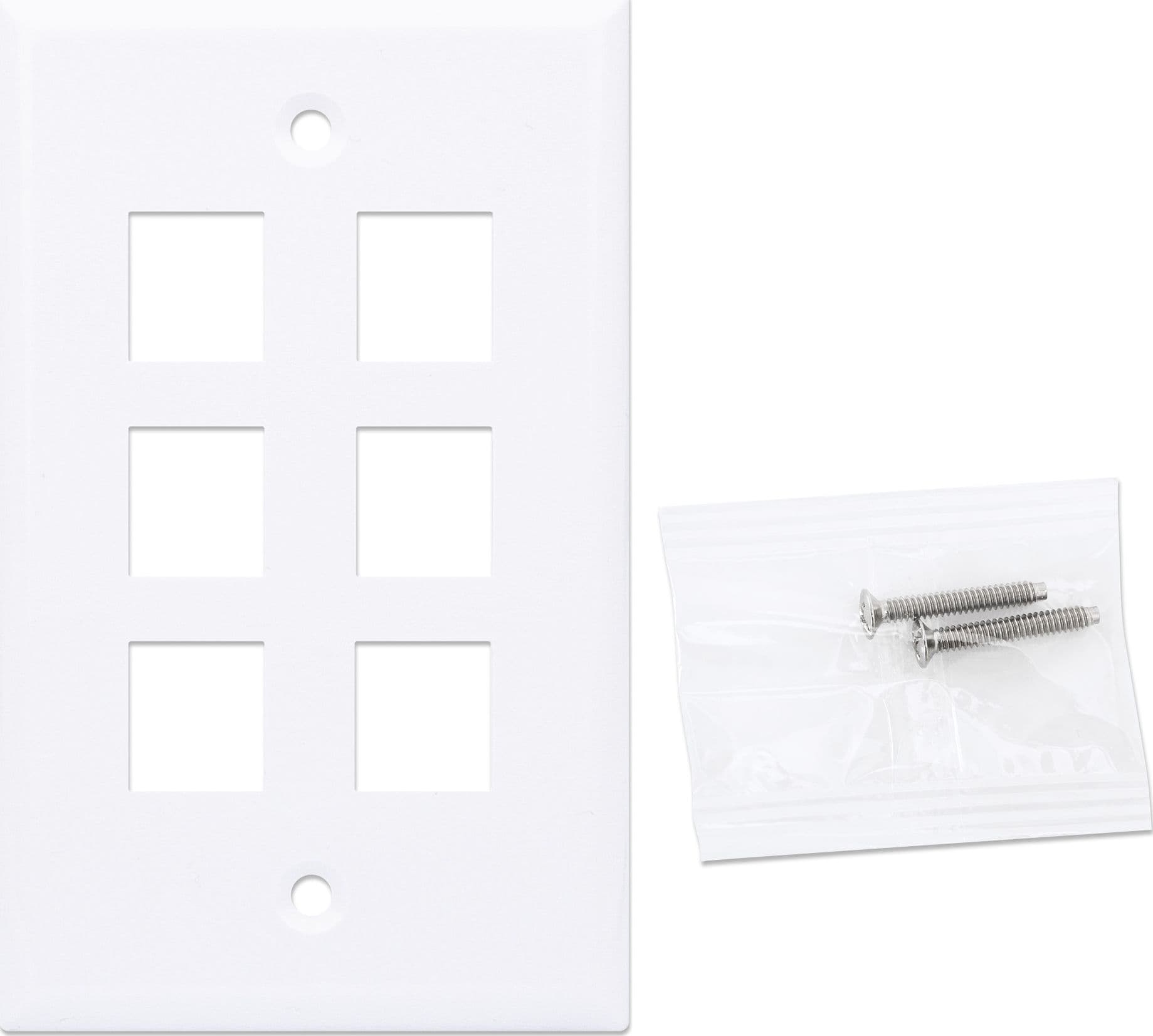 Placca Porta Frutti 6 Posti Mod.503 Bianco in Placche combinate interruttori e prese Scontolo.net - Potenza, commercioVirtuoso.it
