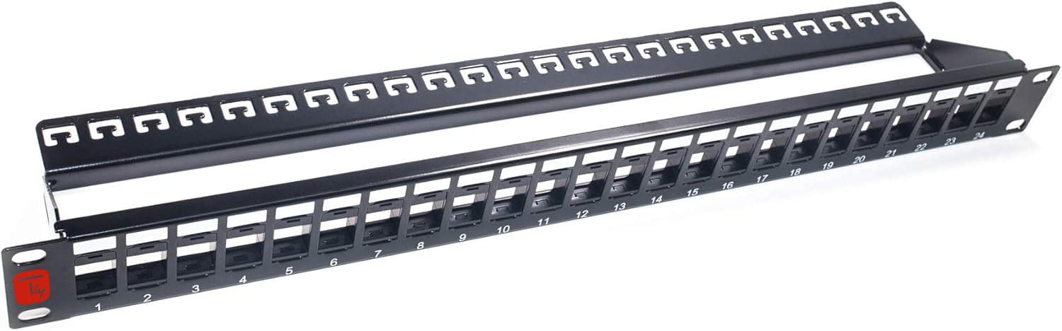 Pannello Patch Modulare Senza Frutti 24 Posti 1U Nero in Cavi Ethernet Scontolo.net - Potenza, commercioVirtuoso.it