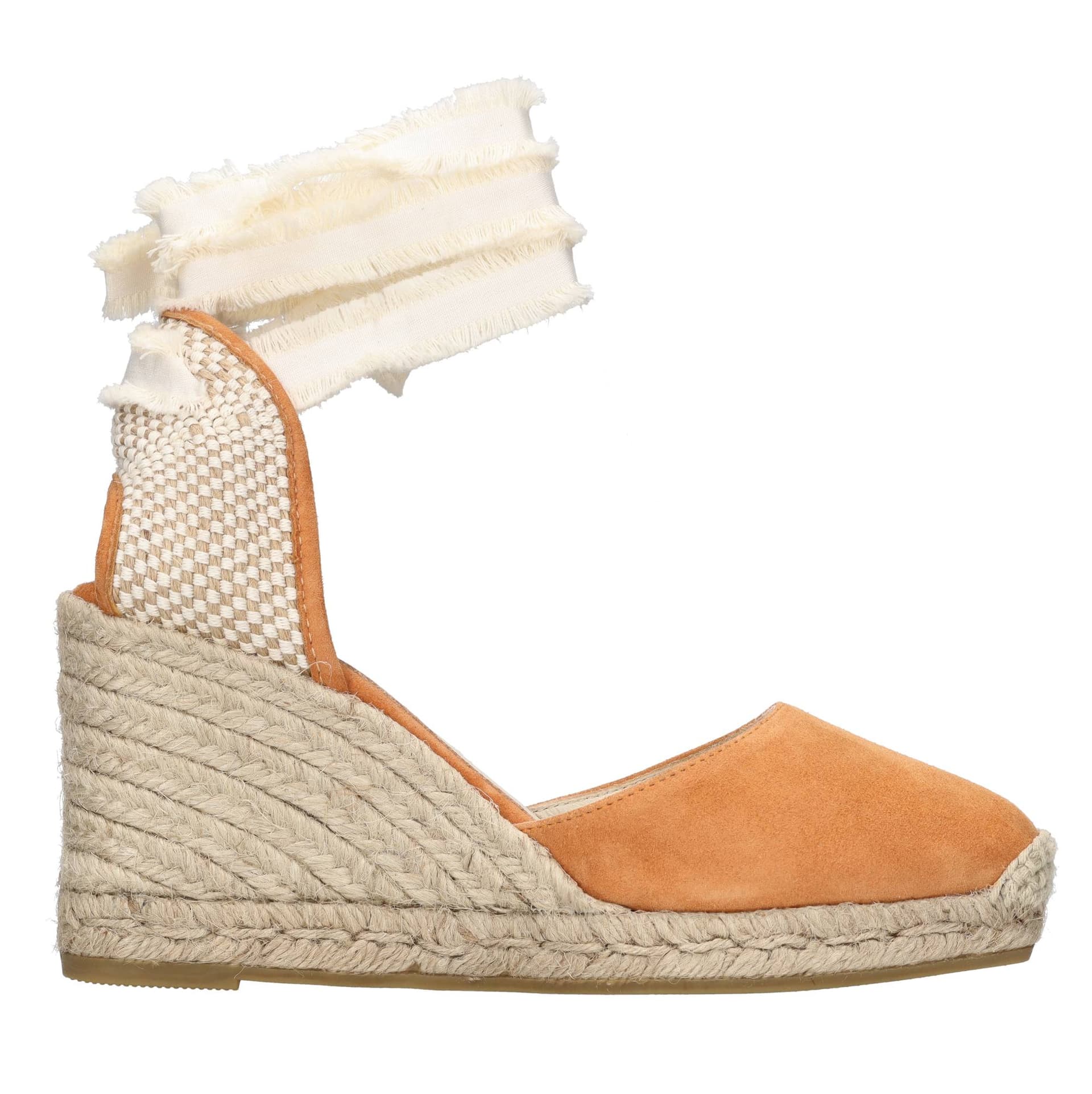 Espadrilles Scarpe con Tacco Arancio da donna in Sandali moda Drestige - Casamassima, commercioVirtuoso.it
