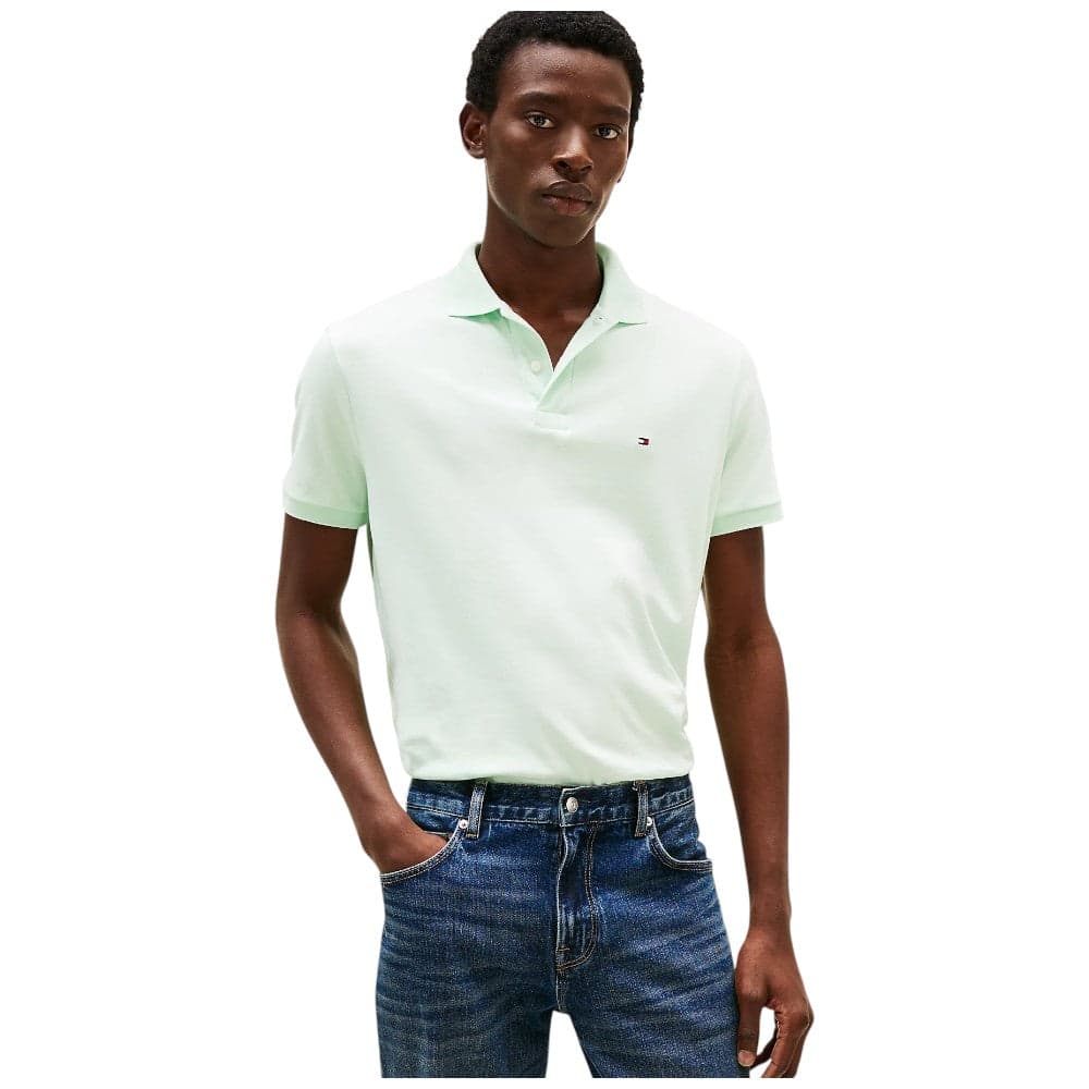 Tommy Hilfiger polo verde chiaro liquid cotton MW0MW39994LXY Polo Tommy Hilfiger