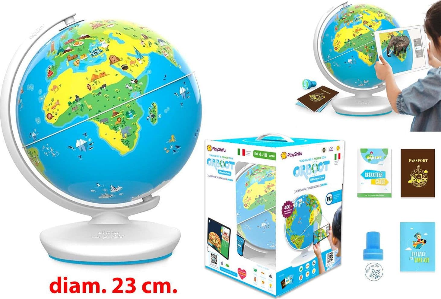 Orboot Mappamondo Educativo diametro 23 cm in Mappamondi Scontolo.net - Potenza, commercioVirtuoso.it