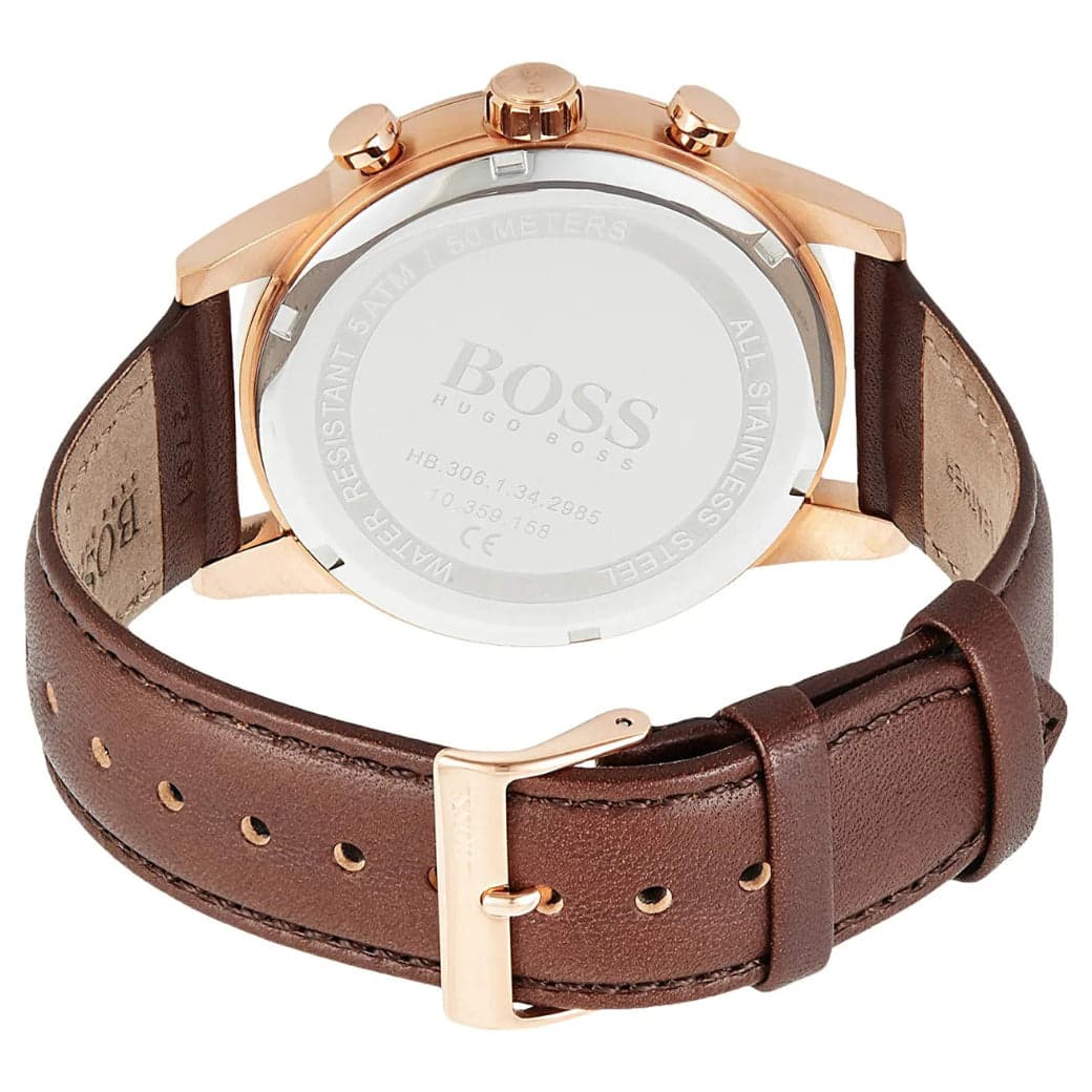 BOSS Orologio con Cronografo al Quarzo da Uomo con Cinturino in Pelle Marrone - 1513496 in Orologi da polso Dupers Club - Campo di Giove, commercioVirtuoso.it