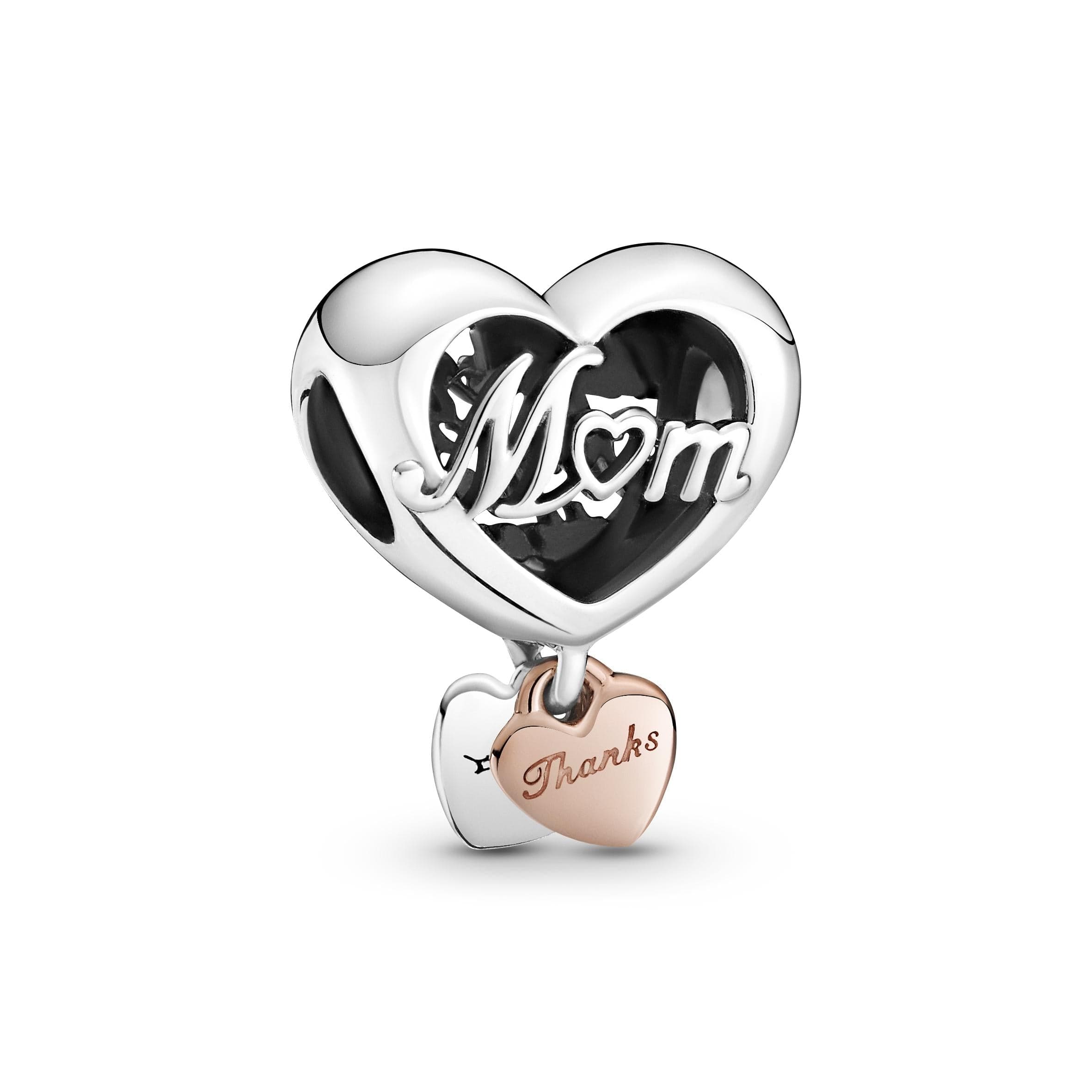 Pandora Charm a cuore Thank You Mum in Bead Charm Alba Gioielli - Casoria, commercioVirtuoso.it