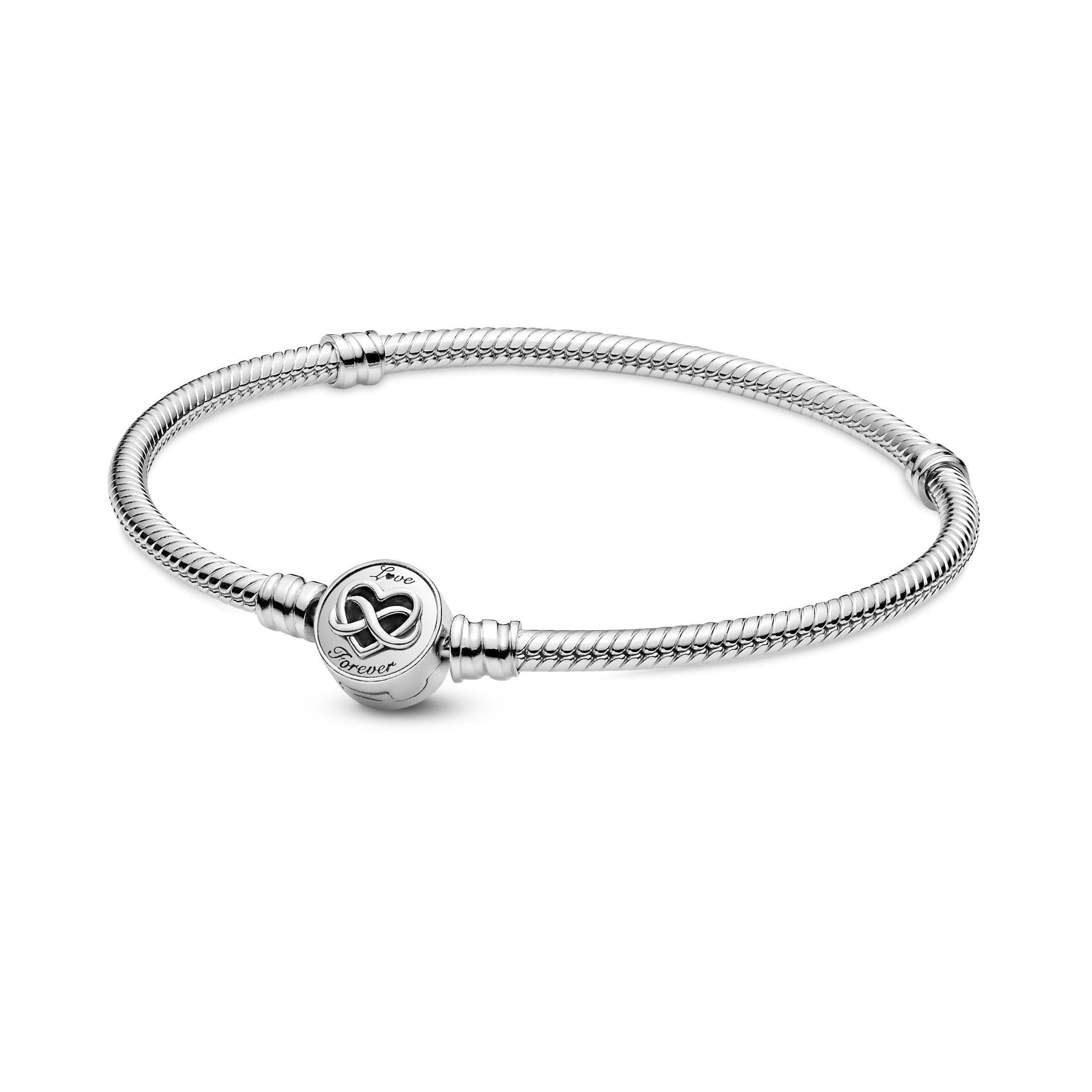 Pandora - Bracciale Pandora Moments con maglia snake e chiusura con cuore e simbolo dell’infinito in Bracciali Alba Gioielli - Casoria, commercioVirtuoso.it