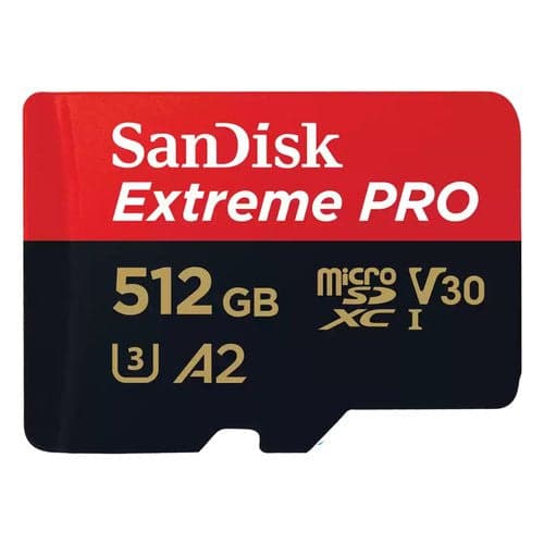 Scheda di memoria Sandisk SDSQXCD 512G GN6MA EXTREME PRO Black e Red
