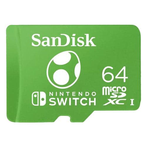 Scheda di memoria Sandisk SDSQXAO 064G GN6ZN SWITCH Nintendo Green