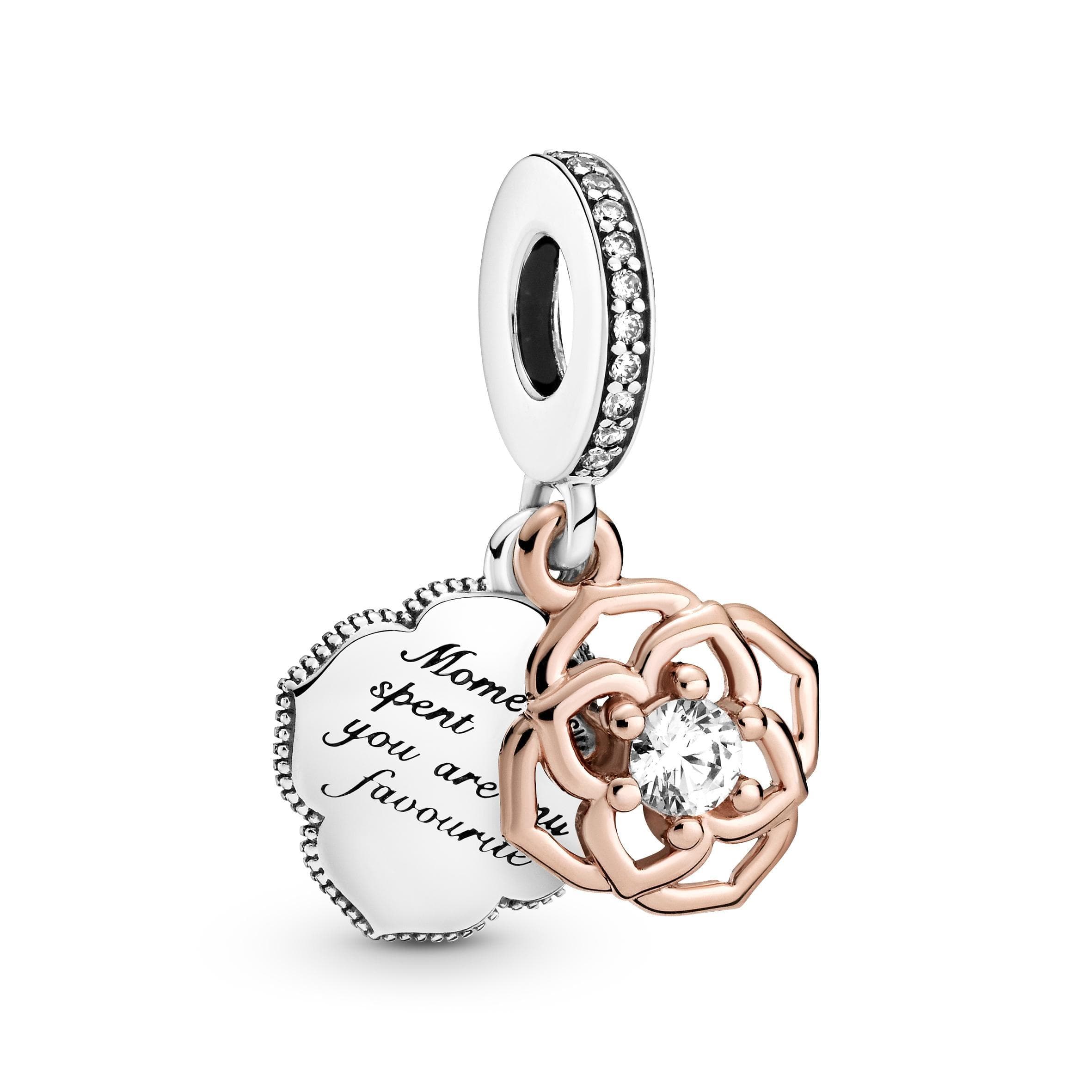 Pandora - Charm pendente Rosa bicolore in Bead Charm Alba Gioielli - Casoria, commercioVirtuoso.it