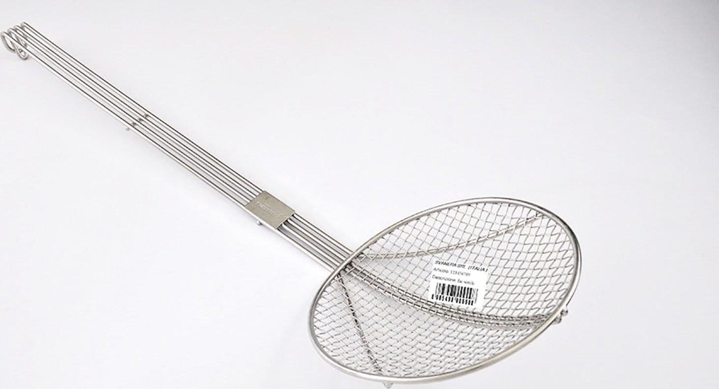 SCHIUMAROLA FRITTI DIAM CM 18 INOX 18/C LUNGHEZZA 57 CM 7674
