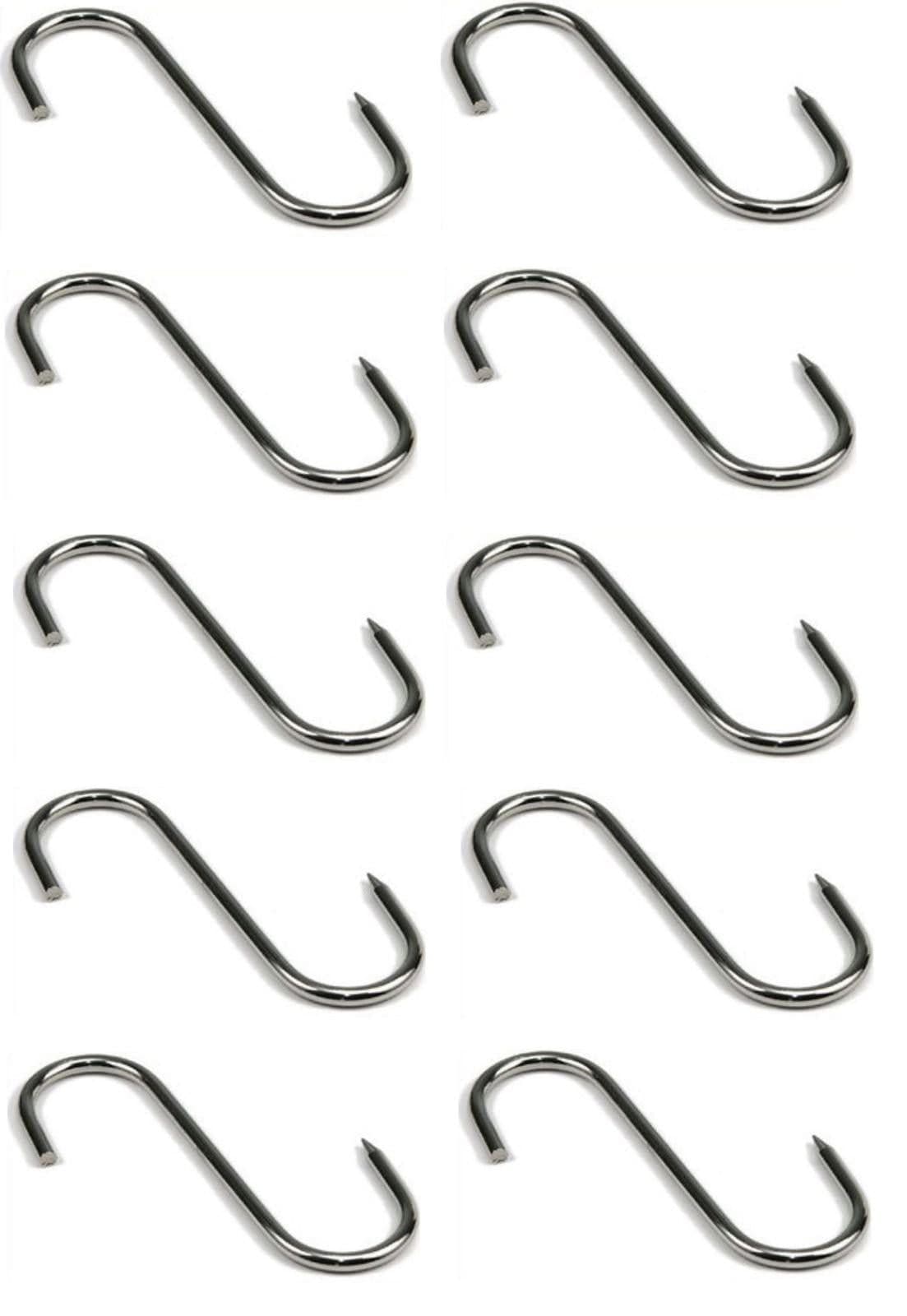 GANCIO DA MACELLAIO CM 3 X 60 MM INOX 10 PZ X ALIMENTI CARNE GANCI FER 85311 in prodotto EuroStore07 - Alatri, commercioVirtuoso.it