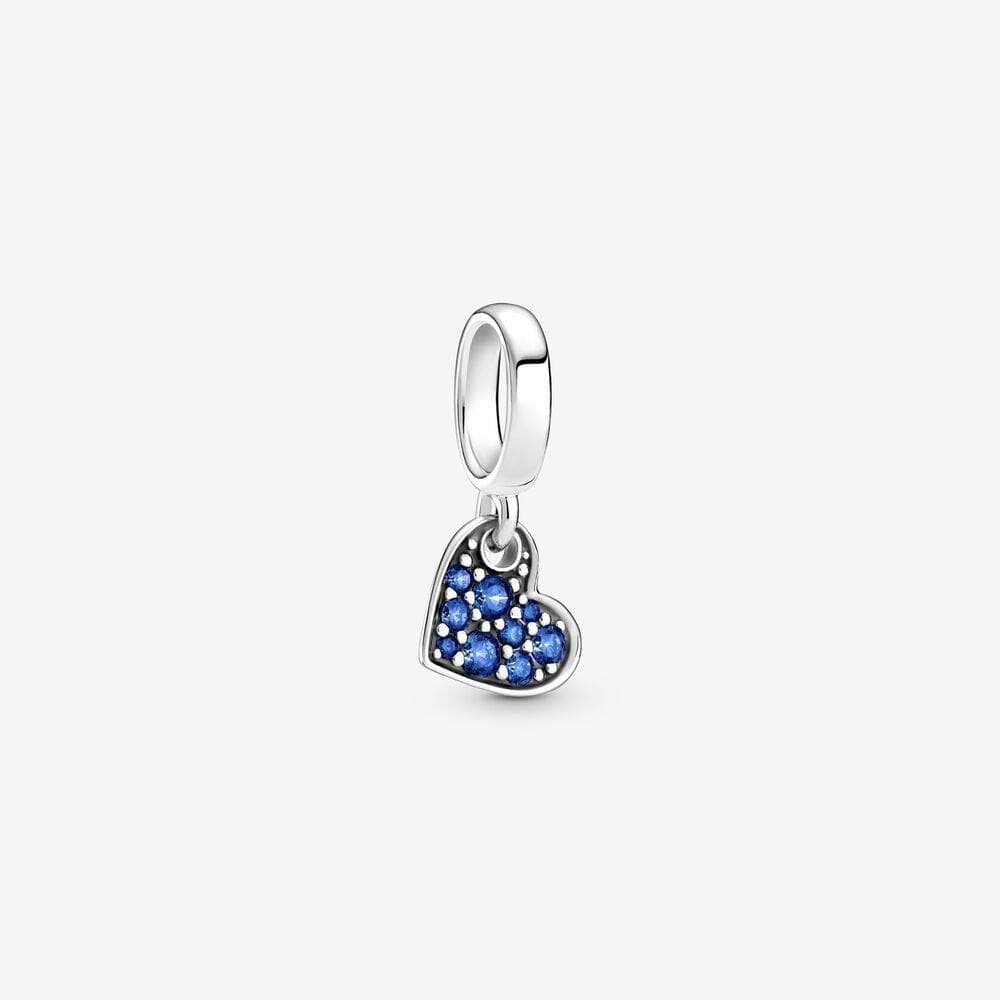 Pandora Charm pendente Cuore obliquo con pavé blu in Bead Charm Alba Gioielli - Casoria, commercioVirtuoso.it