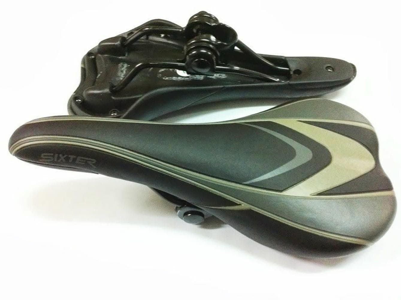 1 SELLA SELLINO PER BICICLETTA UNIVERSALE TIPO LUSSO MTB NERO MOUNTAIN BIKE PC 3