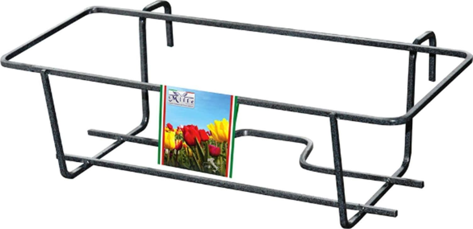 BALCONIERA IN FERRO CM 40 PORTA VASO RINGHIERA NERO cm.40x27x15h FER 206341 in prodotto EuroStore07 - Alatri, commercioVirtuoso.it