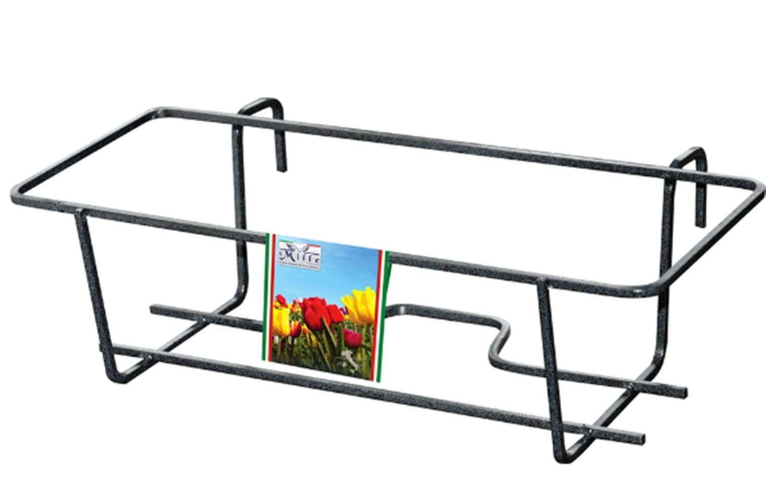 BALCONIERA IN FERRO CM 40 PORTA VASO RINGHIERA NERO cm.40x27x15h FER 206341 in prodotto EuroStore07 - Alatri, commercioVirtuoso.it