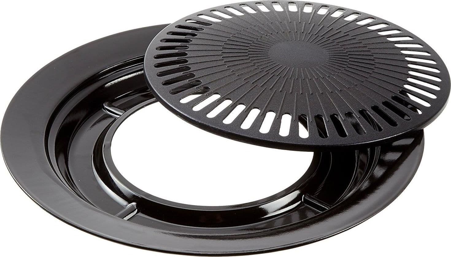 BISTECCHIERA CM 32 GRIL CON ACQUA PER FORNELLO A GAS NO FUMO BARBECUE CAMPEGGIO in prodotto EuroStore07 - Alatri, commercioVirtuoso.it