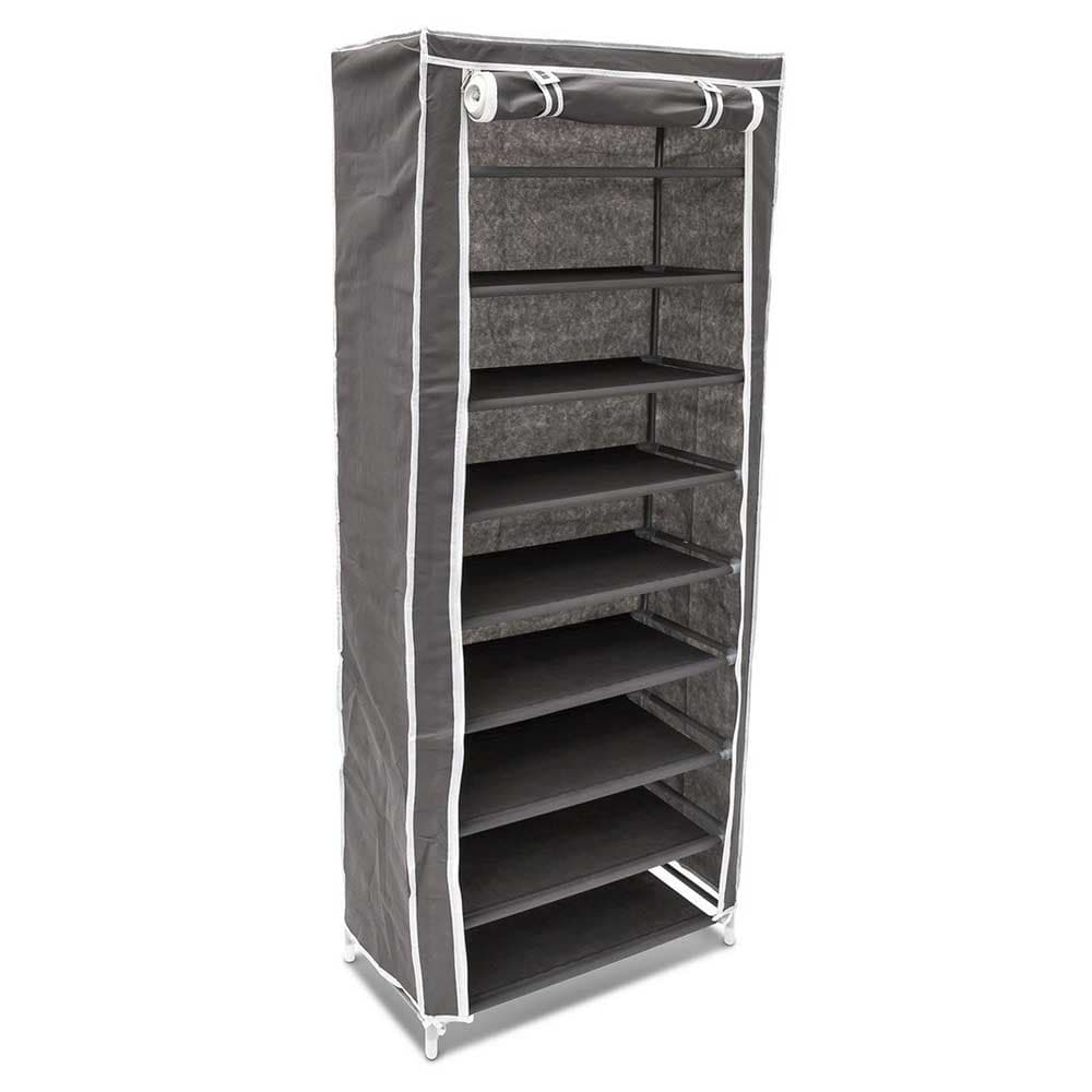 Scarpiera Salvaspazio 10Ripiani 36Paia Struttura Metallo Tessuto TNT 60x30 H150cm Grigio in Scaffali portascarpe Danyx - Casoria, commercioVirtuoso.it