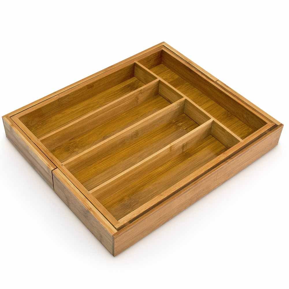 Portaposate Estensibile da Cassetto Cucina Porta Posate in Legno Bambù 37x31cm in Vassoi portaposate Danyx - Casoria, commercioVirtuoso.it