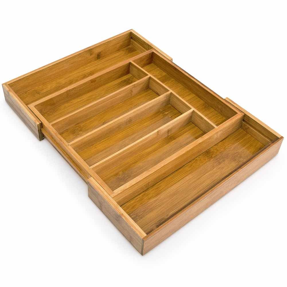 Portaposate Estensibile da Cassetto Cucina Porta Posate in Legno Bambù 37x31cm in Vassoi portaposate Danyx - Casoria, commercioVirtuoso.it