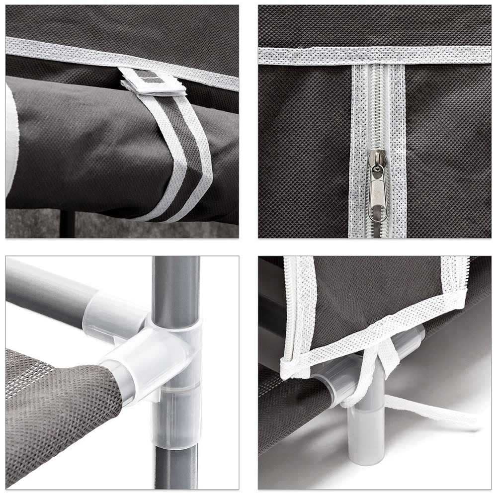 Scarpiera Salvaspazio 10Ripiani 36Paia Struttura Metallo Tessuto TNT 60x30 H150cm Grigio in Scaffali portascarpe Danyx - Casoria, commercioVirtuoso.it