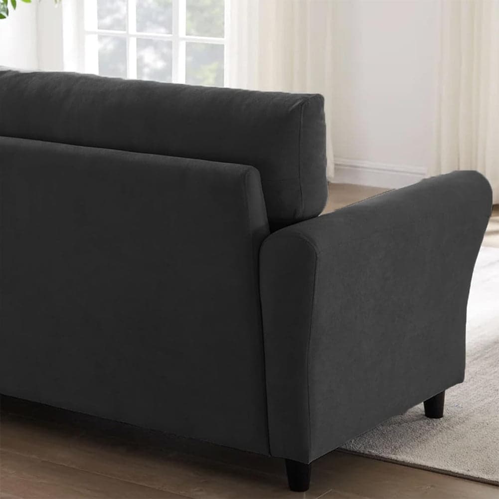 Divano 3 Posti con Rivestimento in Tessuto Premium e Imbottitura Alta Densità Nero in Divani Danyx - Casoria, commercioVirtuoso.it