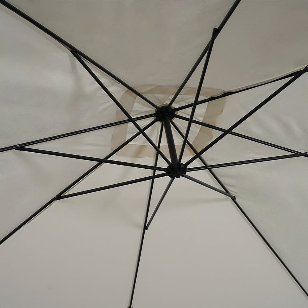 Ombrellone da Giardino Palo Decentrato 3x3 metri con Copertura in Poliestere Ecrù in Ombrelloni Danyx - Casoria, commercioVirtuoso.it