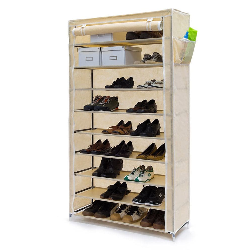 Scarpiera Salvaspazio XXL 45Paia Struttura Metallo e Tessuto TNT 90x30 H160cm Beige in Scaffali portascarpe Danyx - Casoria, commercioVirtuoso.it