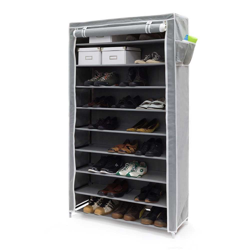 Scarpiera Salvaspazio XXL 45Paia Struttura Metallo e Tessuto TNT 90x30 H160cm Grigio in Scaffali portascarpe Danyx - Casoria, commercioVirtuoso.it