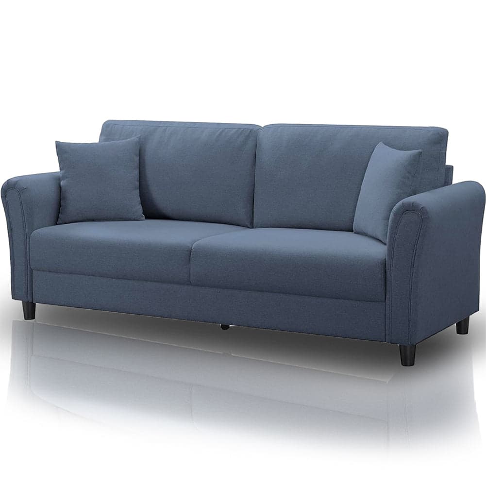 Divano 3 Posti con Rivestimento in Tessuto Premium e Imbottitura Alta Densità Blu in Divani Danyx - Casoria, commercioVirtuoso.it