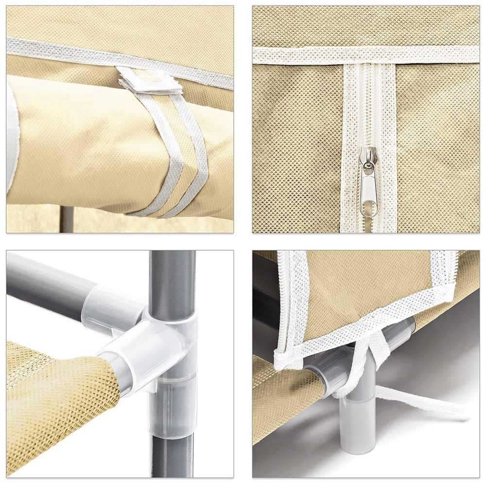 Scarpiera Salvaspazio 10Ripiani 36Paia Struttura Metallo Tessuto TNT 60x30 H150cm Beige in Scaffali portascarpe Danyx - Casoria, commercioVirtuoso.it