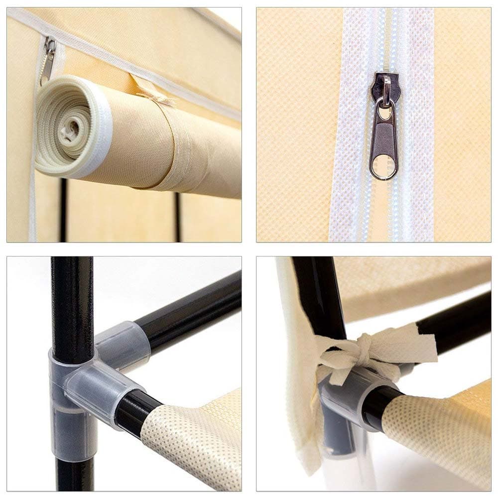 Scarpiera Salvaspazio XXL 45Paia Struttura Metallo e Tessuto TNT 90x30 H160cm Beige in Scaffali portascarpe Danyx - Casoria, commercioVirtuoso.it