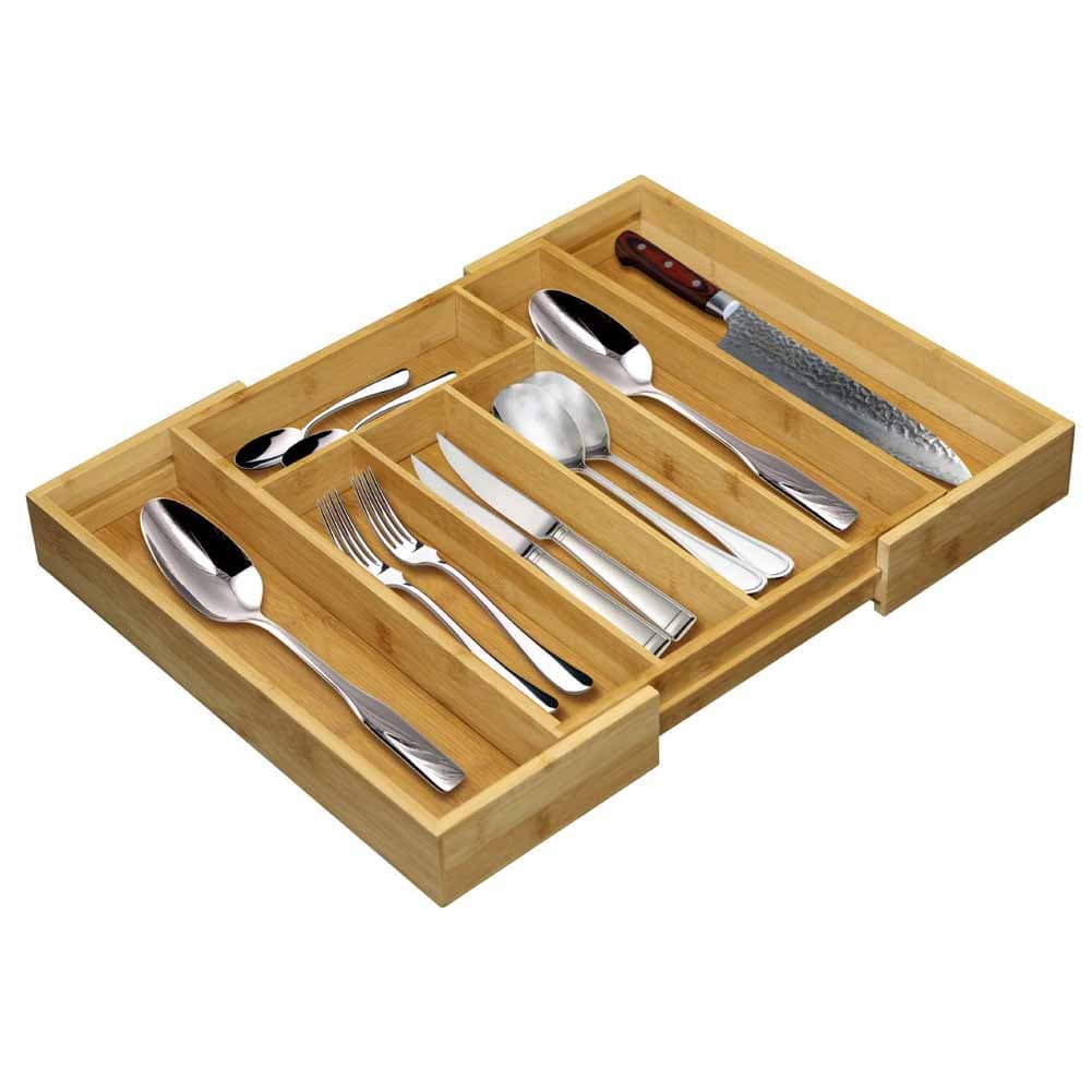 Portaposate Estensibile da Cassetto Cucina Porta Posate in Legno Bambù 46x30cm in Vassoi portaposate Danyx - Casoria, commercioVirtuoso.it