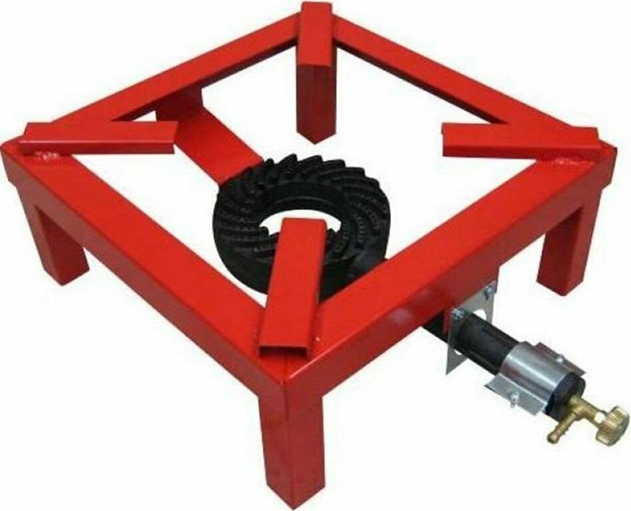 FORNELLONE A GAS BOMBOLA CM 40 X 40 IN METALLO ROSSO / NERO FORNELLO in prodotto EuroStore07 - Alatri, commercioVirtuoso.it