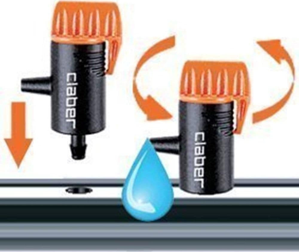 CLABER 91209 - PZ.10 GOCCIOLATORI REGOLABILI 0-6 l/h IRRIGAZIONE in prodotto EuroStore07 - Alatri, commercioVirtuoso.it