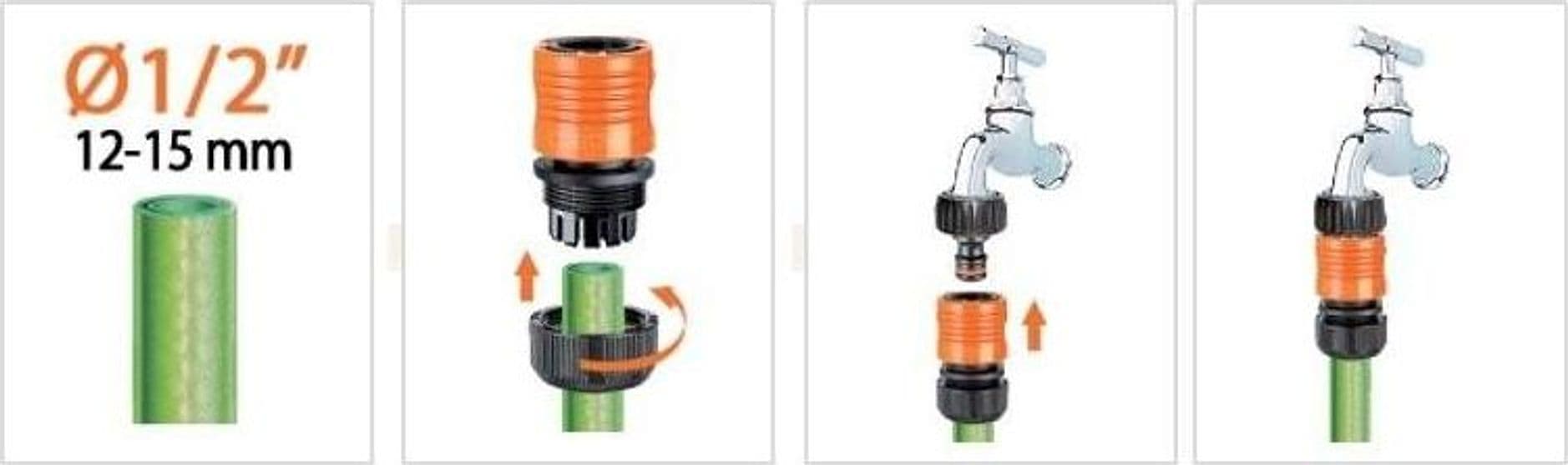 CLABER 8607 RACCORDO PORTATUBO PER 1/2 1 PZ INNESTO RAPIDO IRRIGAZIONE in prodotto EuroStore07 - Alatri, commercioVirtuoso.it