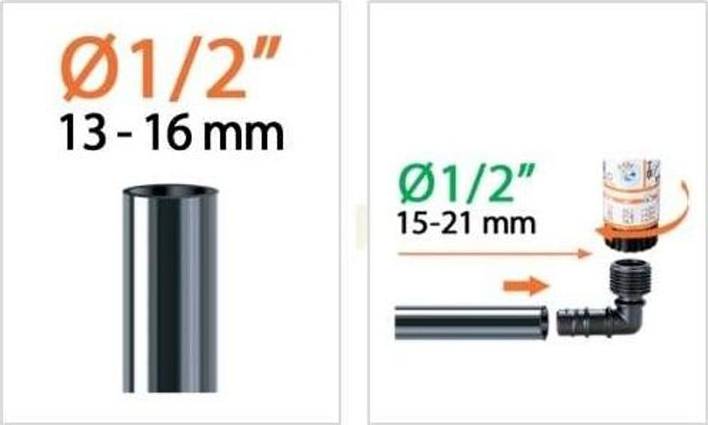 CLABER 91082 GOMITO FILETTO 1/2' (15 - 21 mm) PER IRRIGATORI COLIBRI 2PZ in prodotto EuroStore07 - Alatri, commercioVirtuoso.it