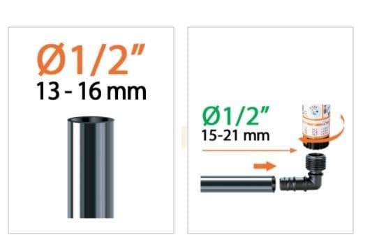 CLABER 91082 GOMITO FILETTO 1/2' (15 - 21 mm) PER IRRIGATORI COLIBRI 2PZ in prodotto EuroStore07 - Alatri, commercioVirtuoso.it