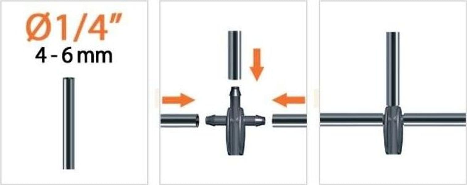 CLABER 91141 pz.10-RACCORDO TRE VIE PER TUBO CAPILLARE 1/4'GIARDINO IRRIGAZIONE in prodotto EuroStore07 - Alatri, commercioVirtuoso.it