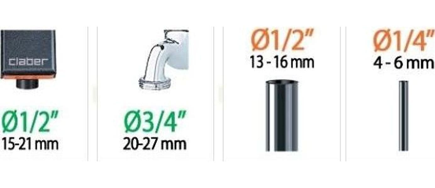CLABER 91345 RACCORDO PER TUBO 1/2'-1/4' PRESA RUBINETTO IRRIGAZIONE in prodotto EuroStore07 - Alatri, commercioVirtuoso.it